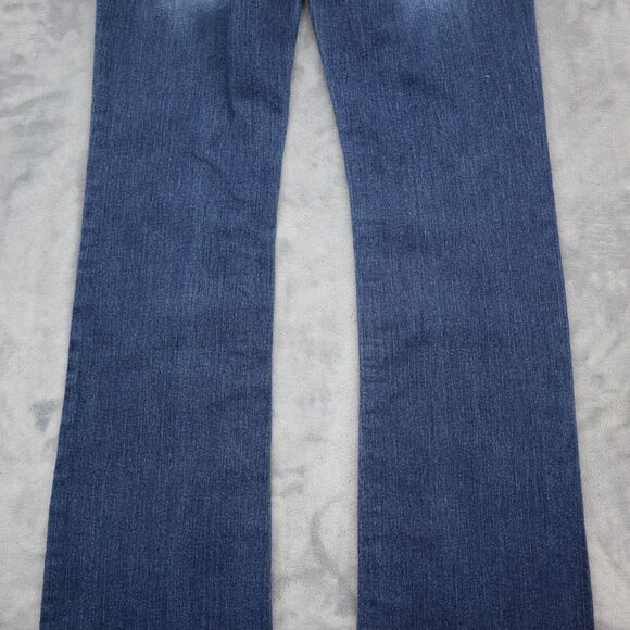 Myth of Jade Pants Womens 6 Blue Denim Flat Front Bootcut Pockets Jeans - Picture 14 of 16